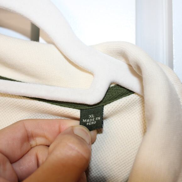 ORVIS Quarter Zip Pullover Green Sweater | XL - Picture 4 of 6